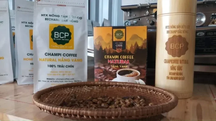 Champi Coffee HTX nông sản hữu cơ Bechamp Đắk Nông