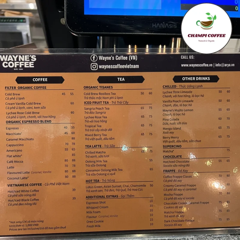 Menu Wayne's Coffee có gì hot? Review đồ uống, giá cả, best-seller
